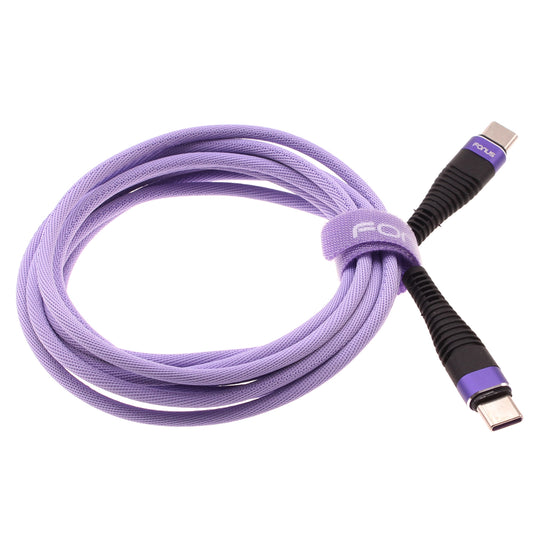 image of Purple 10ft PD Cable Type-C to USB-C Fast Charger Cord Extra Long  Power Wire  - BFA95 1548-1