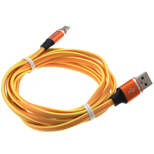 image of 6ft USB Cable Orange Type-C Charger Cord Power Wire  - BFL99 1380-1