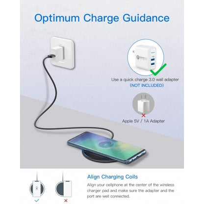 15W Wireless Charger Fast Charging Pad Slim Quick Charge  - BFV32 1434-5