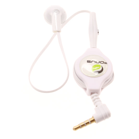 image of Retractable Mono Earphone Headphone 3.5mm w Mic Headset Handsfree Earbud  - BFJ79 383-1