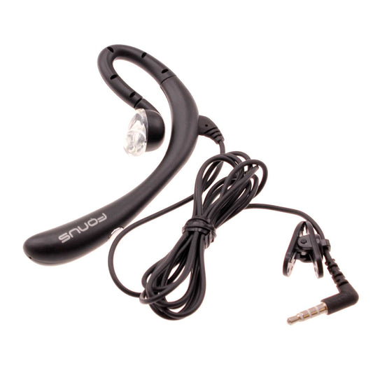 image of Wired Mono Headset Earphone w Mic Headphone 3.5mm Single Earbud Hands-free  - BFK57 394-1