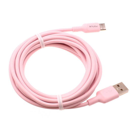 10ft Long USB-C Cable Pink Charger Cord Power Wire Type-C Fast Charge  - BFJ16 1574-1