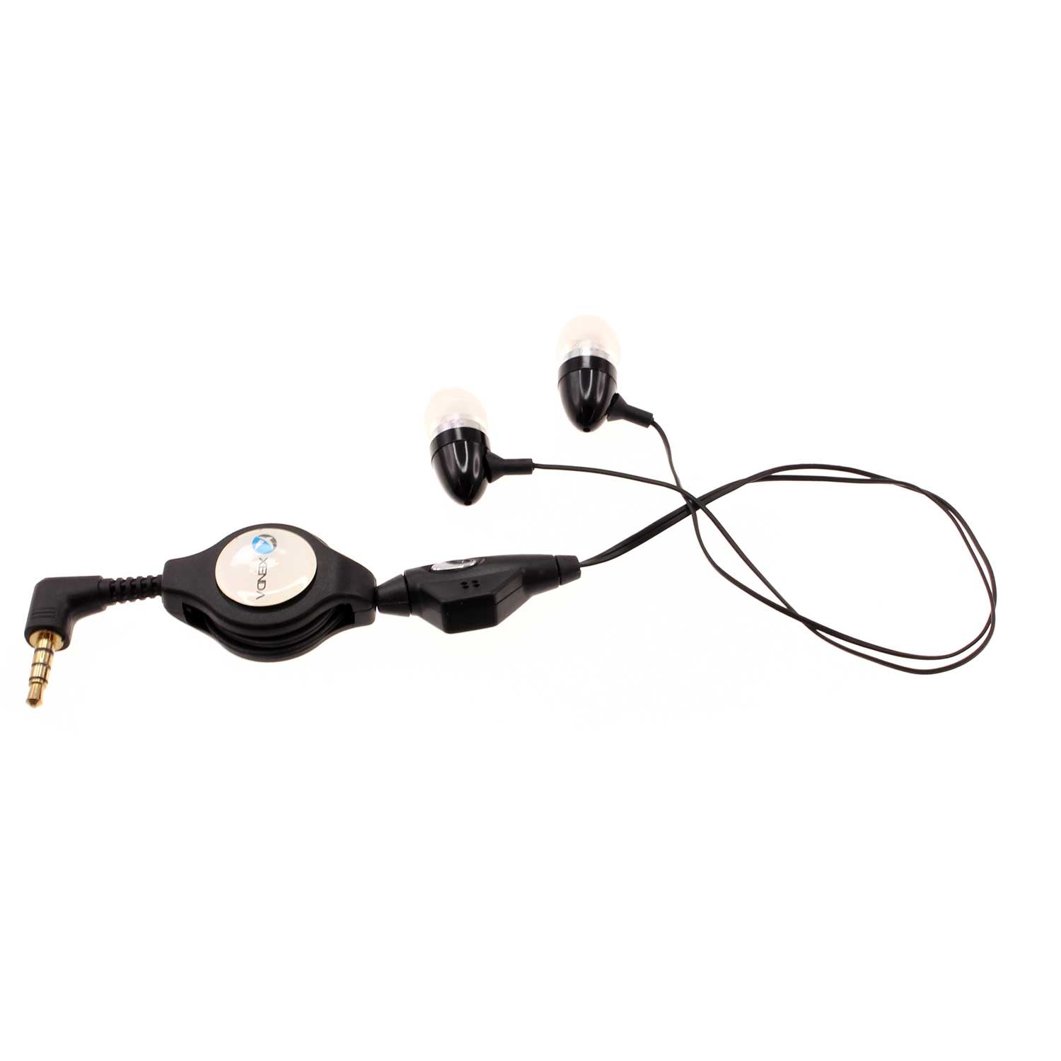 Retractable Earphones Wired Headphones Handsfree Mic Headset 3.5mm  - BFC63 357-1