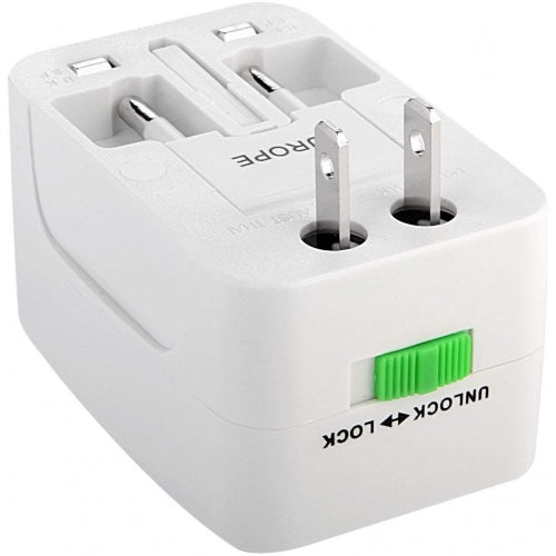 International Charger USB 2-Port Travel Adapter Plug Converter AC Power  - BFM08 1344-5