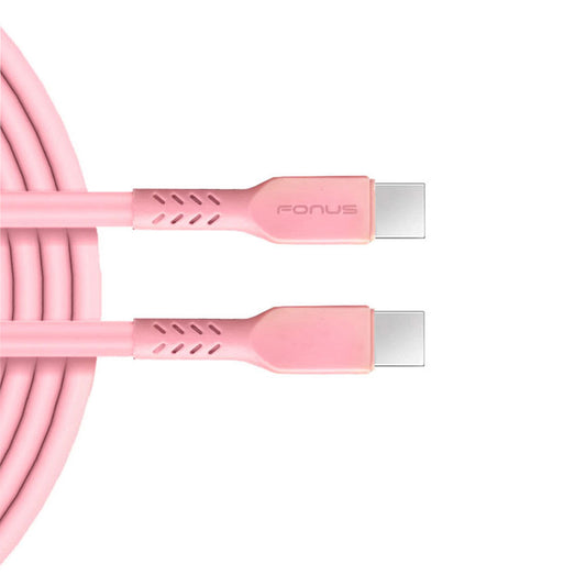 image of Pink 10ft Long Cable USB-C to Type-C PD Fast Charger Cord Power Wire  - BFA15 1585-1