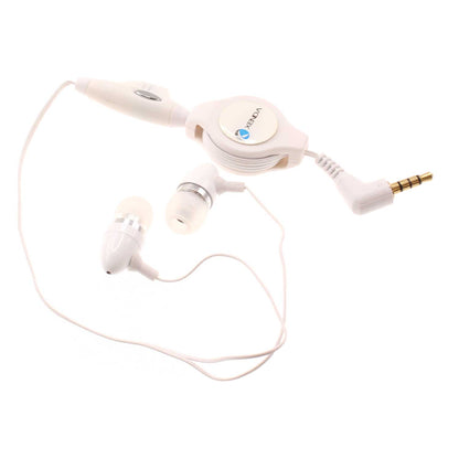 Retractable Earphones Wired Headphones Handsfree Mic Headset 3.5mm  - BFD57 365-1