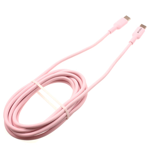 image of Pink 6ft Long Cable USB-C to Type-C PD Fast Charger Cord Power Wire  - BFB43 1419-1