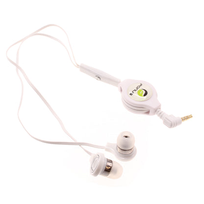 Retractable Earphones Headphones Hands-free Headset Handsfree Earbuds  - BFB72 407-1