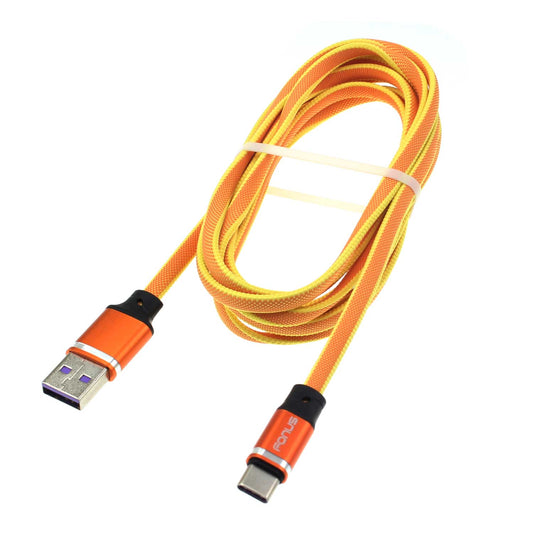 image of 6ft USB Cable Orange Type-C Charger Cord Power Wire  - BFL99 1380-1