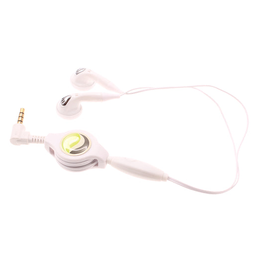 image of Retractable Earphones Headphones Hands-free Headset 3.5mm w Mic Earbuds  - BFB80 353-1