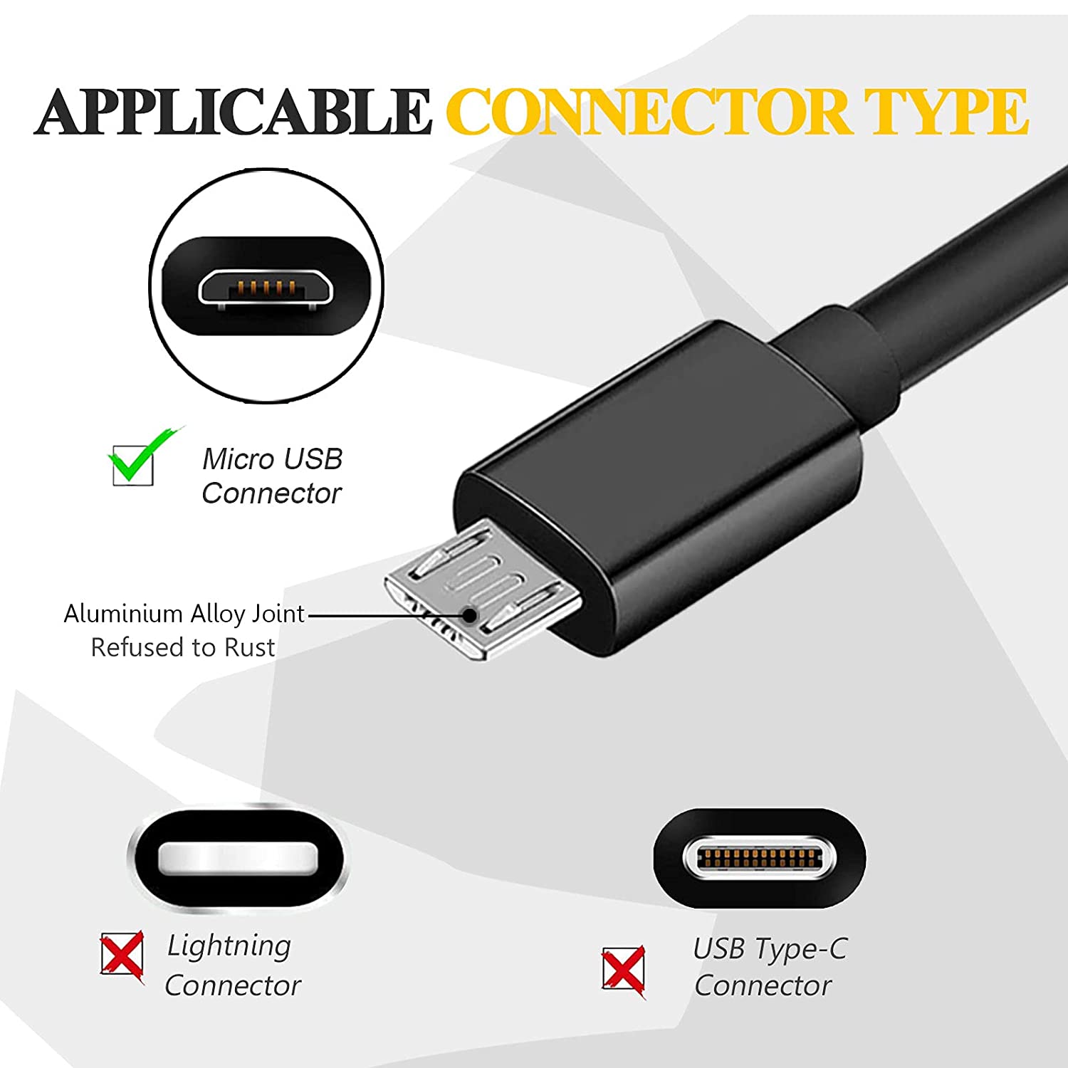 6ft USB Cable MicroUSB Charger Cord Power Wire Long  - BFK20 276-2