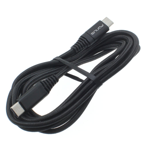 image of USB-C Cable 6ft Long Fast Charger Power Cord (Type-C to Type-C) Wire  - BFR20 1037-1