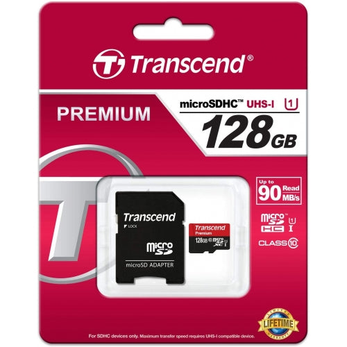 128GB Memory Card Transcend High Speed MicroSD Class 10 MicroSDXC  - BFV25 1387-2