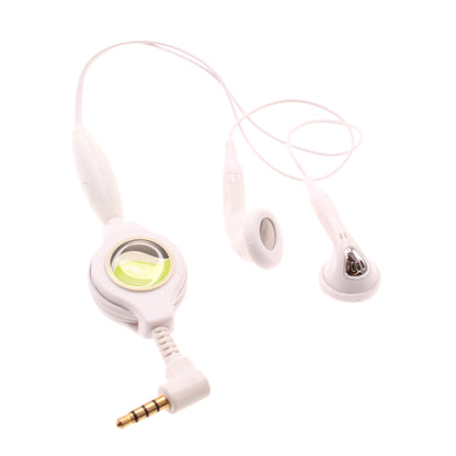 Retractable Earphones Headphones Hands-free Headset 3.5mm w Mic Earbuds  - BFB80 353-1