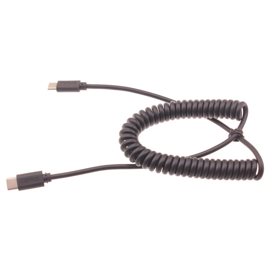 image of Coiled Cable USB-C to TYPE-C Fast Charger Cord Power  - BFD26 1421-1