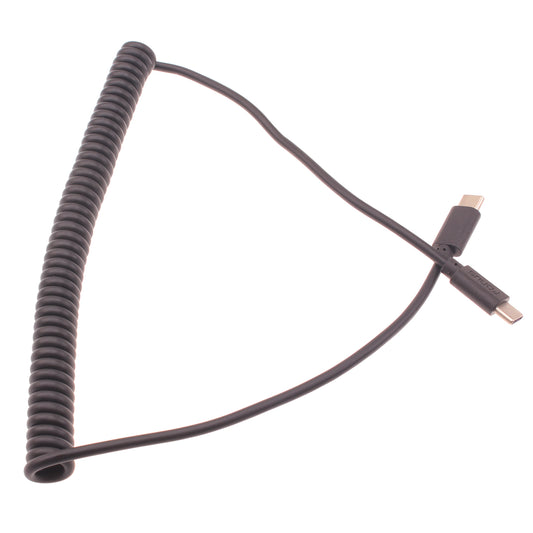 image of Coiled Cable USB-C to TYPE-C Fast Charger Cord Power  - BFD26 1421-1