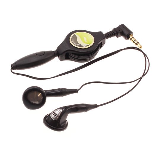 image of Retractable Earphones Headphones Hands-free Headset 3.5mm w Mic Earbuds  - BFB92 346-1