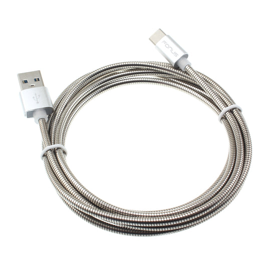 image of Metal USB Cable 6ft Type-C Charger Cord Power Wire  - BFF44 938-1