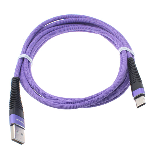 image of 6ft USB Cable Purple Type-C Charger Cord Power Wire  - BFR91 1175-1