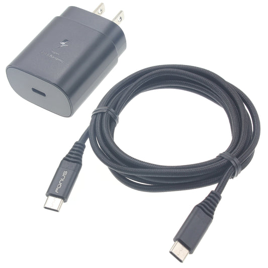 image of 25W Fast Home Charger PD Type-C 6ft USB-C Cable Quick Power Adapter  - BFJ72 1322-1