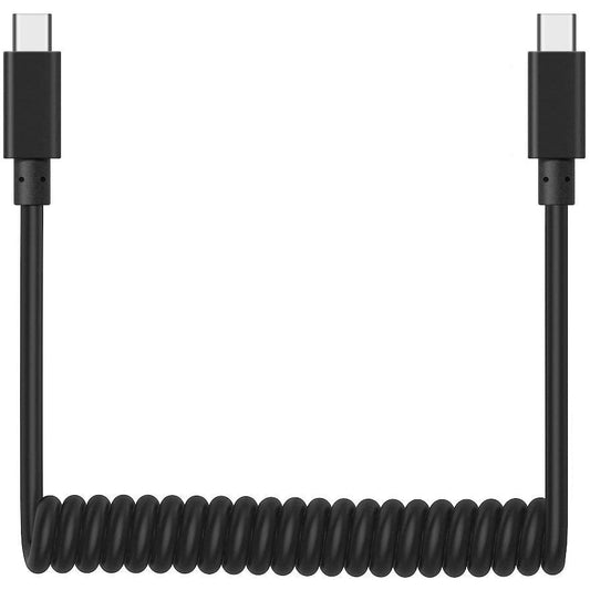 image of Coiled Cable USB-C to TYPE-C Fast Charger Cord Power  - BFD26 1421-1