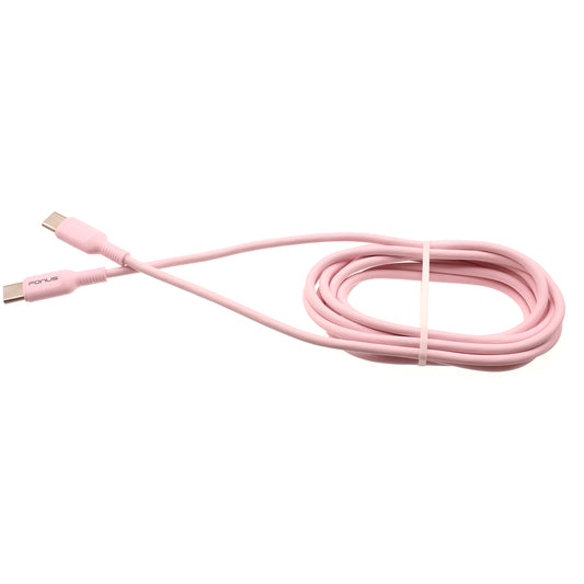 image of Pink 6ft Long Cable USB-C to Type-C PD Fast Charger Cord Power Wire  - BFB43 1419-1