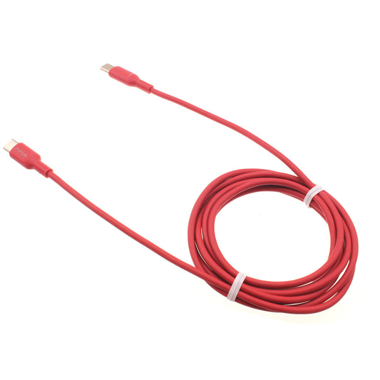 Red 6ft Long Cable USB-C to Type-C PD Fast Charger Cord Power Wire  - BFD18 1422-1