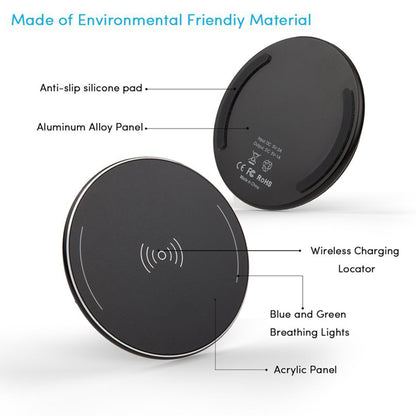 Wireless Charger Fast 7.5W and 10W Charging Pad Slim Quick Charge  - BFK83 999-5