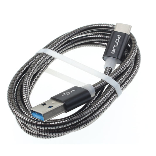 image of Metal USB Cable 3ft Type-C Charger Cord Power Wire  - BFE82 929-1