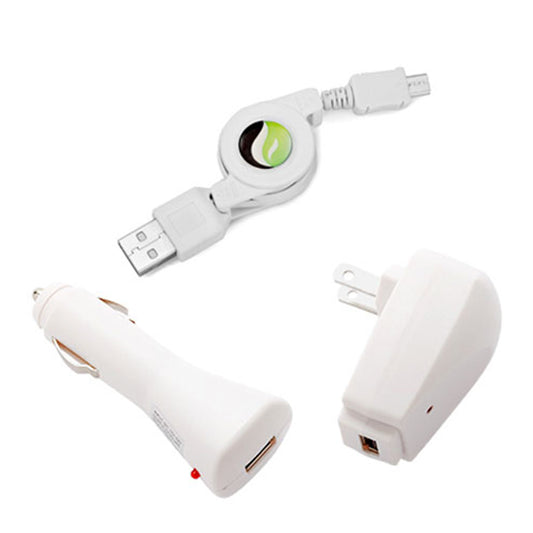 image of Car Home Charger USB Cable Retractable MicroUSB Power Adapter  - BFB32 825-1