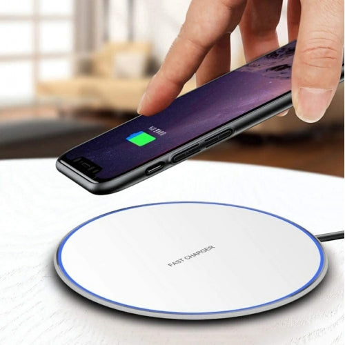 15W Wireless Charger Fast Charging Pad Slim Quick Charge White  - BFV33 1435-4