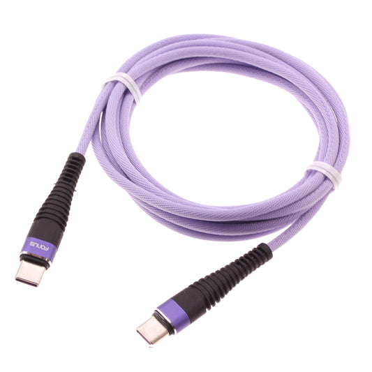 image of Purple 10ft PD Cable Type-C to USB-C Fast Charger Cord Extra Long  Power Wire  - BFA95 1548-1