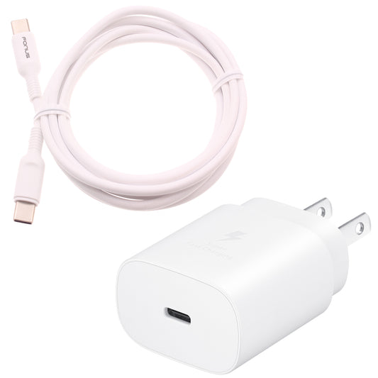 image of 25W Fast Home Charger PD Type-C 6ft USB-C Cable Quick Power Adapter  - BFA79 1519-1