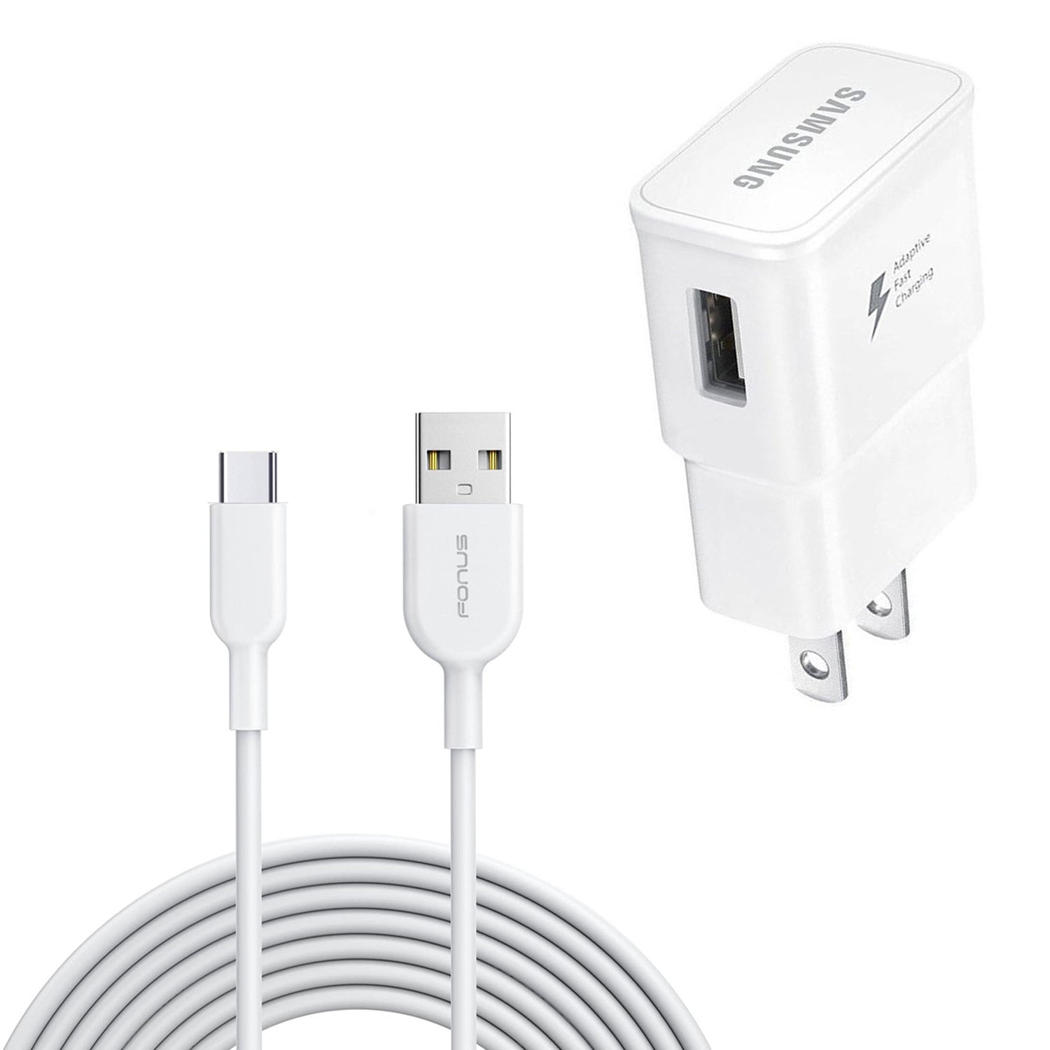 Fast Home Charger Type-C 6ft USB Cable Quick Power Adapter  - BFM13 933-1