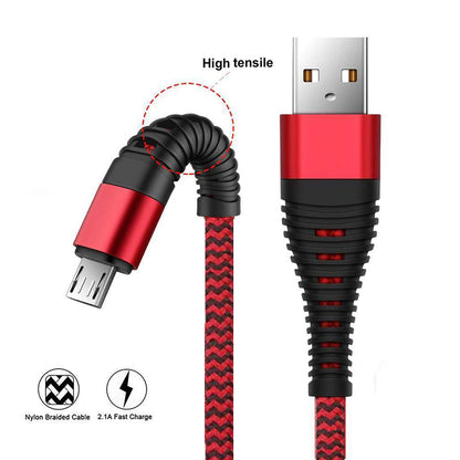 6ft and 10ft Long USB-C Cables Fast Charge TYPE-C Cord Power Wire Data Sync Braided  - BFY75 1802-4