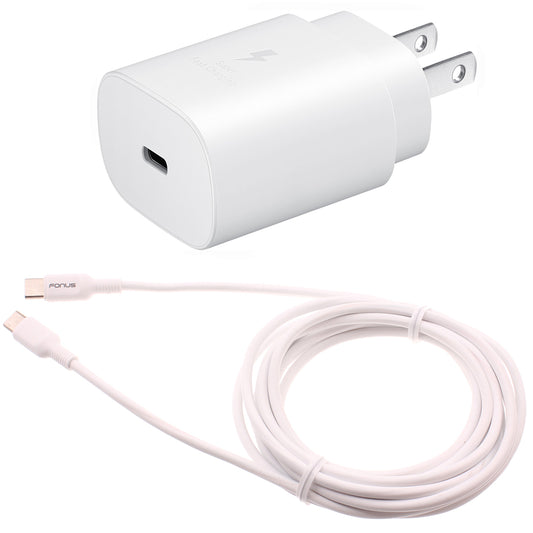 image of 25W Fast Home Charger PD Type-C 10ft USB-C Cable Quick Power Adapter  - BFA78 1520-1