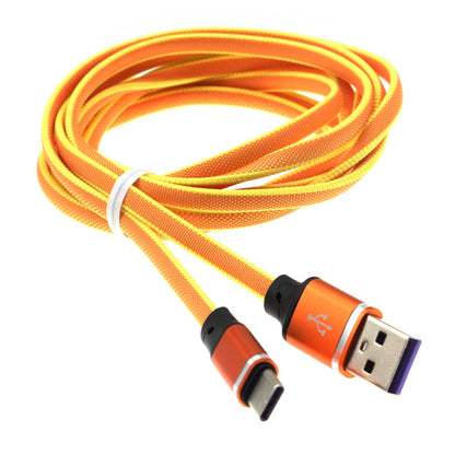 6ft USB Cable Orange Type-C Charger Cord Power Wire  - BFL99 1380-1