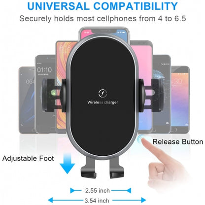 Car Wireless Charger Mount Dashboard Air Vent Holder  Fast Charge Auto Sensor Dock  - BFE57 1512-4