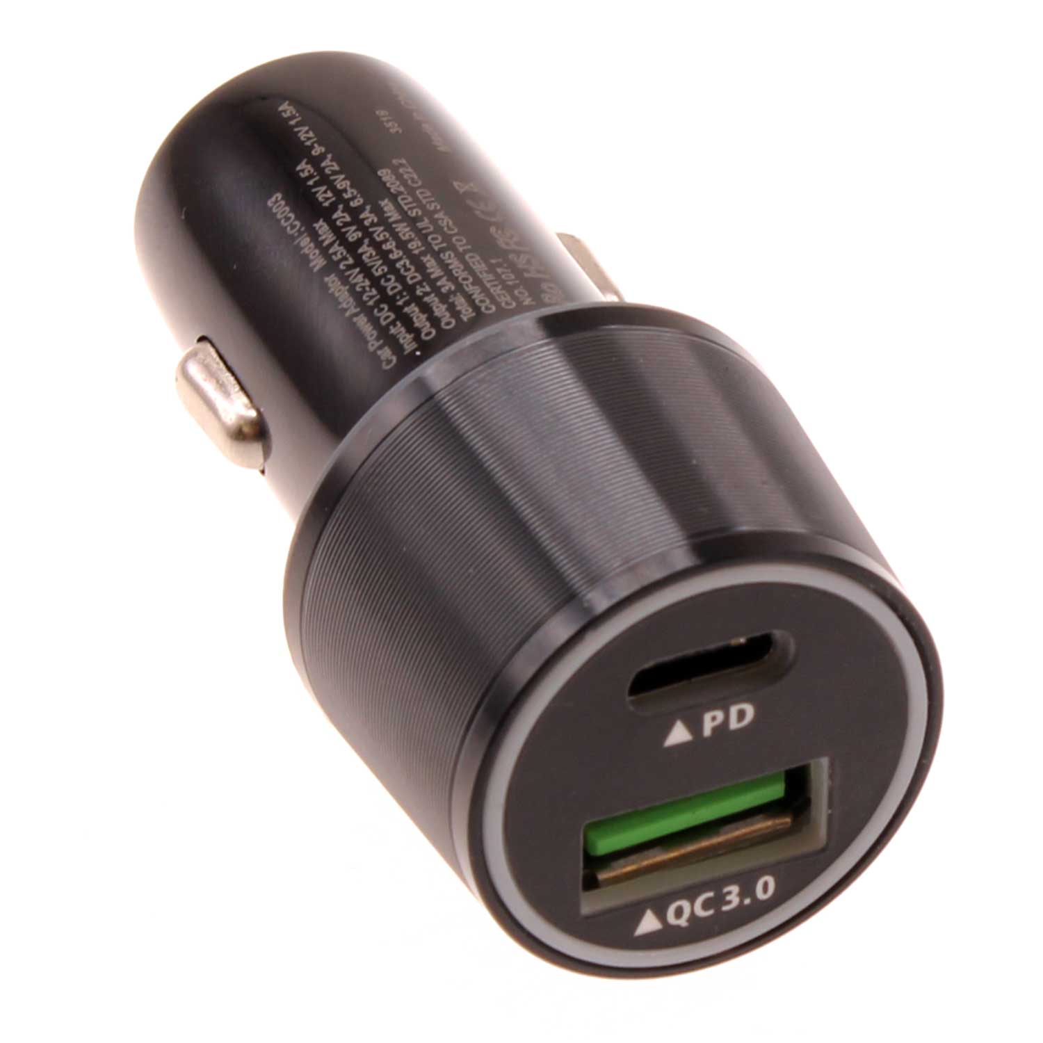 Quick Car Charger 36W 2-Port USB Type-C PD  Power Adapter  - BFF49 1335-1