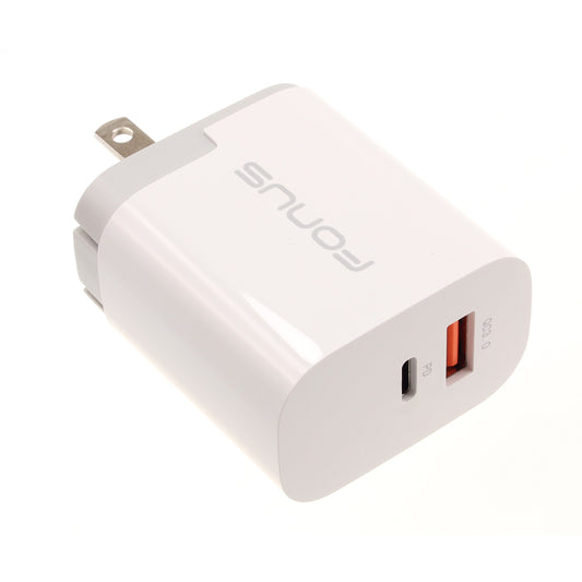 image of Fast Home Charger 36W 2-Port USB Type-C Port Travel Wall  - BFG65 1429-1