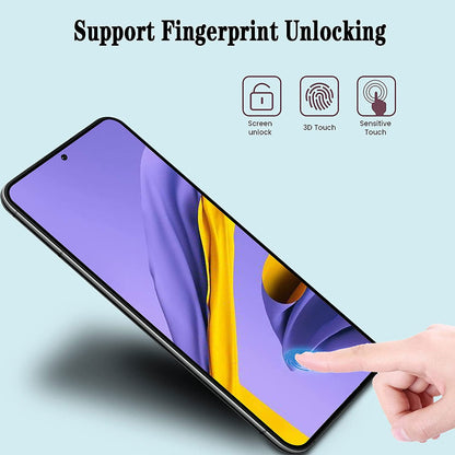 Screen Protector Tempered Glass Full Cover  	(Fingerprint Unlock)  9H Hardness   Case Friendly   - BFY97 1851-4