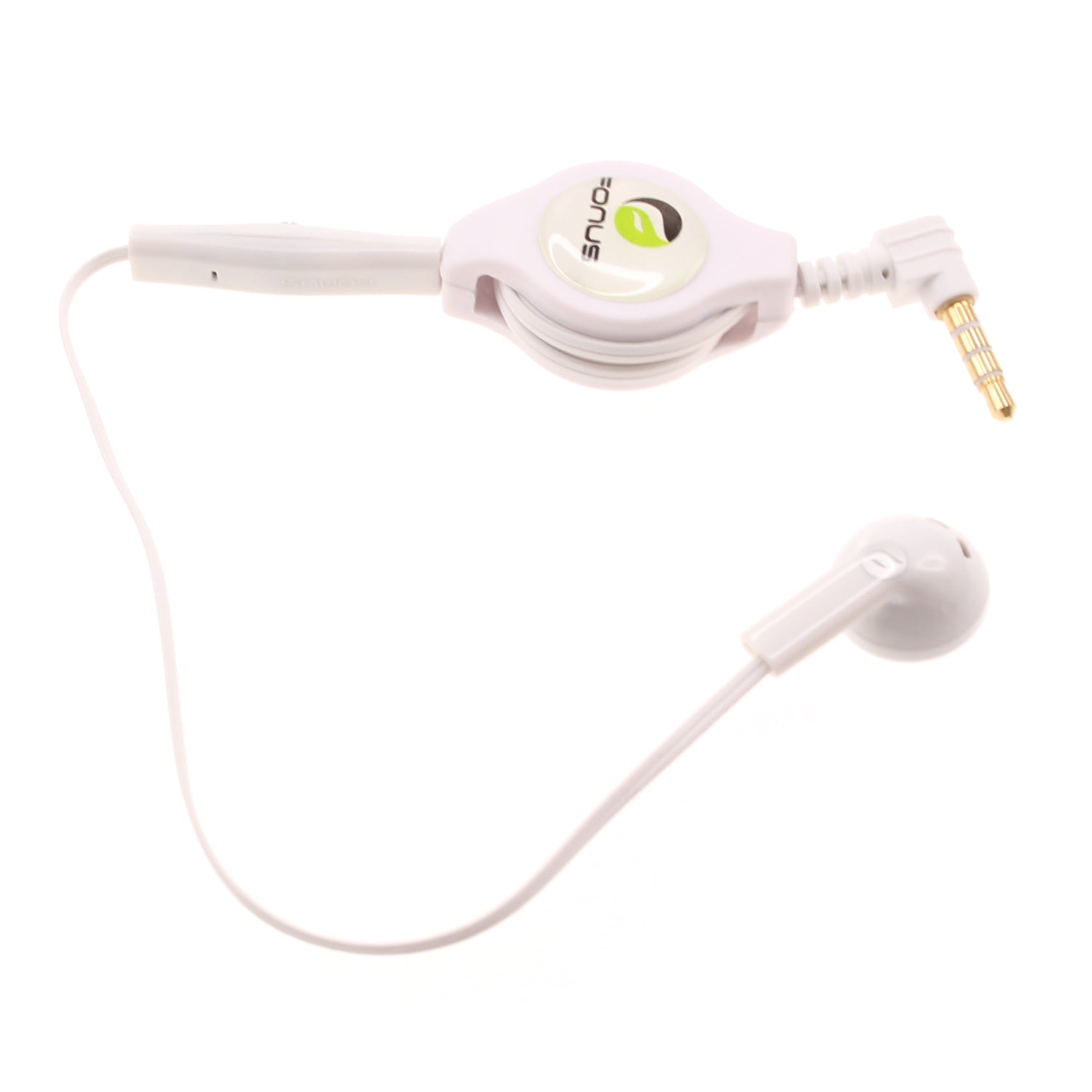 Retractable Mono Earphone Headphone 3.5mm w Mic Headset Handsfree Earbud  - BFJ79 383-1