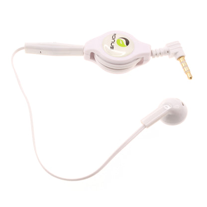 Retractable Mono Earphone Headphone 3.5mm w Mic Headset Handsfree Earbud  - BFJ79 383-1