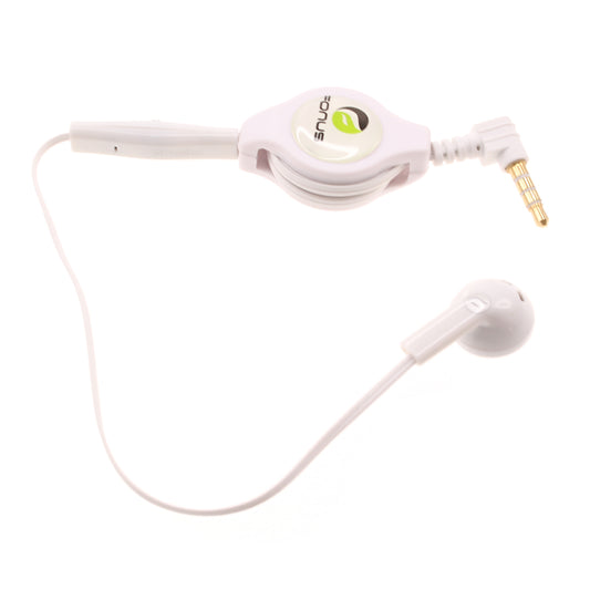 image of Retractable Mono Earphone Headphone 3.5mm w Mic Headset Handsfree Earbud  - BFJ79 383-1