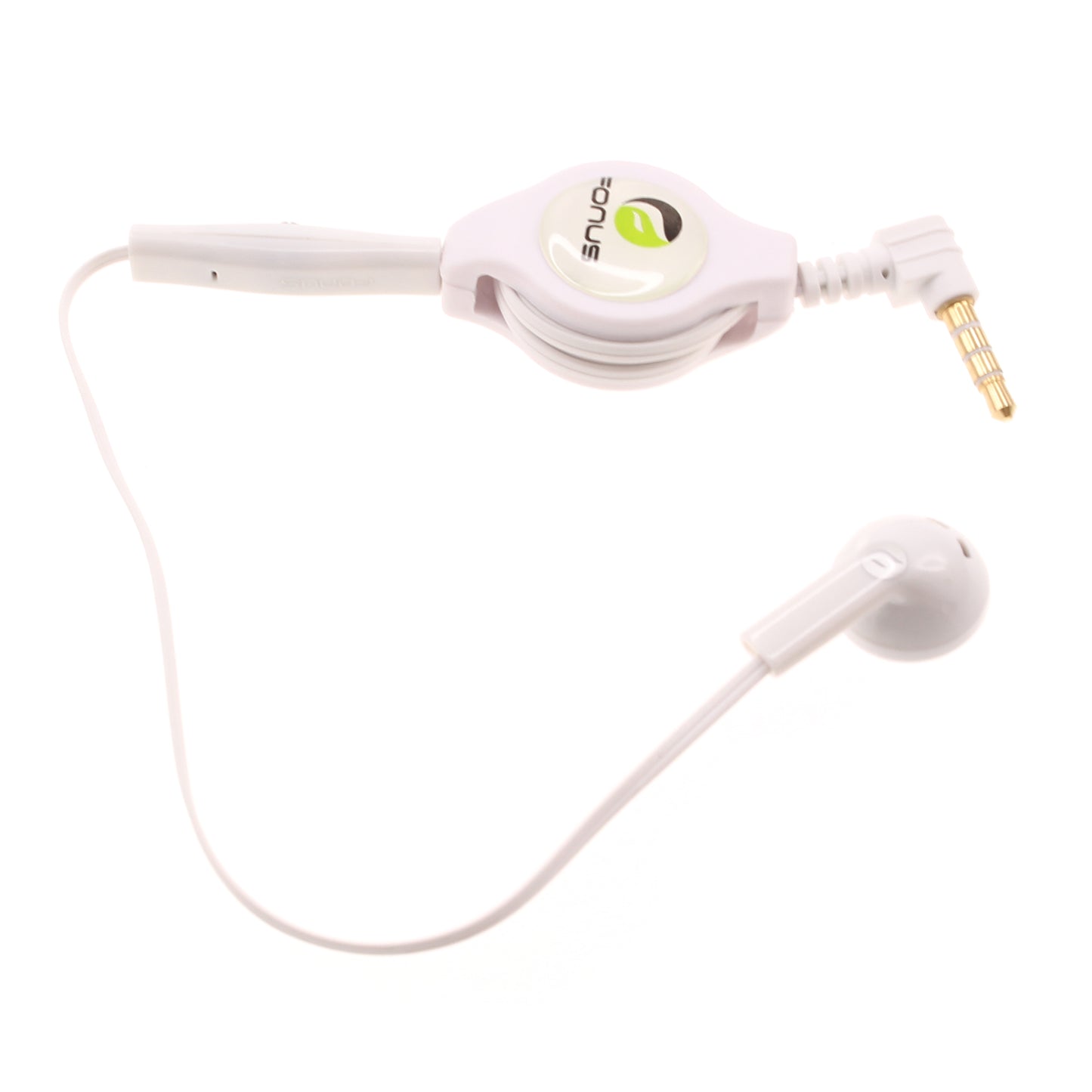 Retractable Mono Earphone Headphone 3.5mm w Mic Headset Handsfree Earbud  - BFJ79 383-1