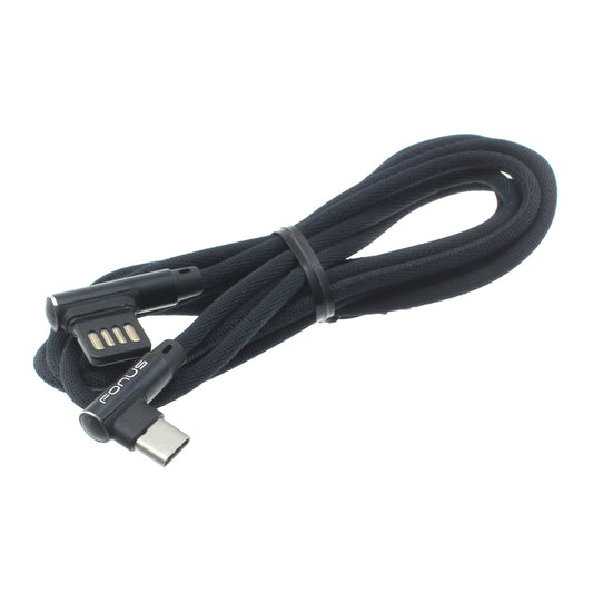 image of Angle USB Cable 6ft Type-C Charger Cord USB-C Power Wire  - BFR31 1104-1