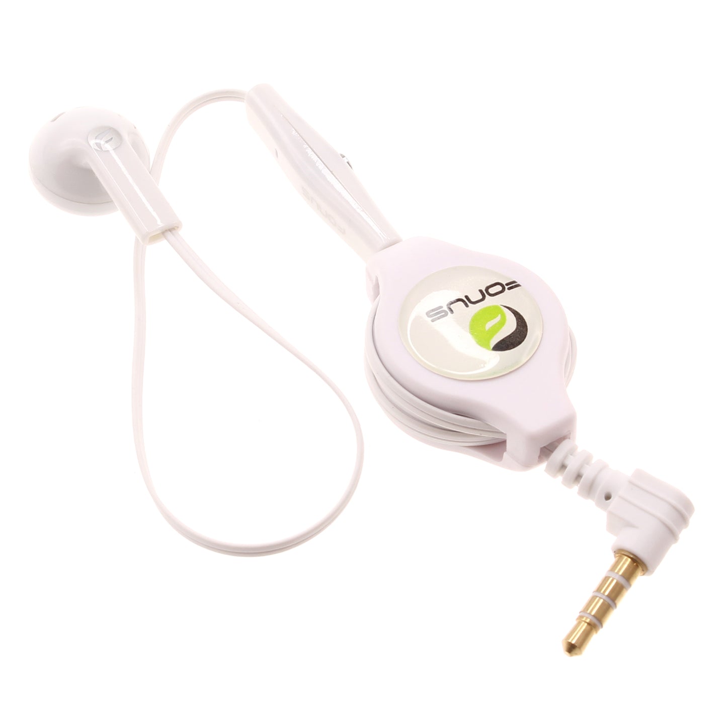 Retractable Mono Earphone Headphone 3.5mm w Mic Headset Handsfree Earbud  - BFJ79 383-1