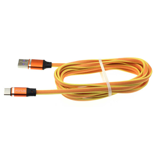 image of 6ft USB Cable Orange Type-C Charger Cord Power Wire  - BFL99 1380-1