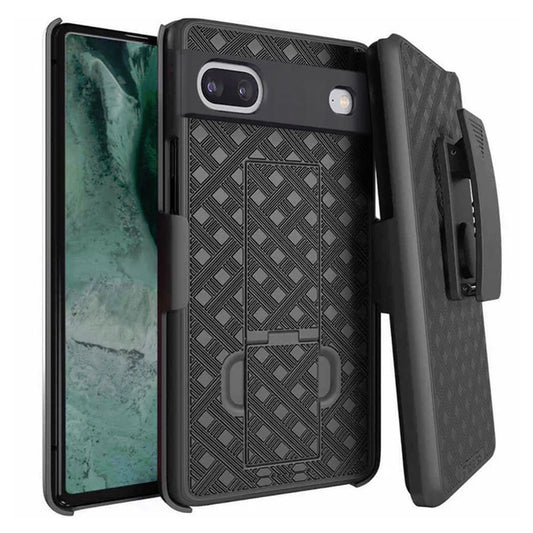 image of Case with Swivel Belt Clip Holster Combo w/ Kickstand for Google Pixel 8 2022-1