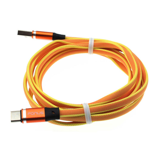 image of 6ft USB Cable Orange Type-C Charger Cord Power Wire  - BFL99 1380-1